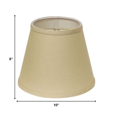HomeRoots 10" Parchment Hardback Empire Linen Lampshade in Beige Finish