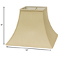 HomeRoots 10" Parchment Premium Square Bell Slanted Linen Lampshade in Beige Finish