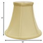 HomeRoots 10" Premium Bell Monay Shantung Lampshade in Antique White Finish