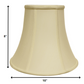 HomeRoots 10" Premium Bell Monay Shantung Lampshade in Ivory Finish