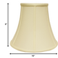 HomeRoots 10" Premium Bell No Slub Lampshade in Ivory Finish