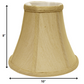 HomeRoots 10" Premium Bell No Slub Lampshade in Pale Brown Finish