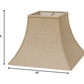 HomeRoots 10" Premium Square Bell Slanted Linen Lampshade in Dark Wheat Finish