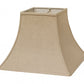 HomeRoots 10" Premium Square Bell Slanted Linen Lampshade in Dark Wheat Finish