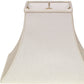 HomeRoots 10" Premium Square Bell Slanted Linen Lampshade in White Finish