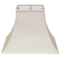 HomeRoots 10" Premium Square Bell Slanted Linen Lampshade in White Finish