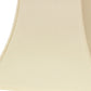 HomeRoots 10" Premium Square Bell Slanted No Slub Lampshade in Ivory Finish