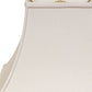 HomeRoots 10" Premium Square Bell Slanted No Slub Lampshade in White Finish