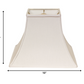 HomeRoots 10" Premium Square Bell Slanted No Slub Lampshade in White Finish