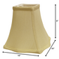 HomeRoots 10" Premium Square Monay Shantung Lampshade in Antique White Finish