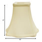 HomeRoots 10" Premium Square No Slub Lampshade in Ivory Finish