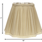 HomeRoots 10" Slanted Fancy Square Shantung Lampshade in Pearl Grey Finish