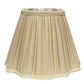 HomeRoots 10" Slanted Fancy Square Shantung Lampshade in Pearl Grey Finish