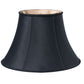 HomeRoots 10" Slanted Oval Paperback Shantung Lampshade in Black Finish With Bronze Lining
