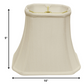 HomeRoots 10" Slanted Rectange Bell Monay Shantung Lampshade in White Finish