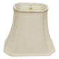 HomeRoots 10" Slanted Rectange Bell Monay Shantung Lampshade in White Finish