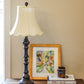 HomeRoots 10" Slanted Scallop Bell Monay Shantung Lampshade in Ivory Finish