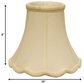 HomeRoots 10" Slanted Scallop Bell Monay Shantung Lampshade in Ivory Finish