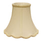 HomeRoots 10" Slanted Scallop Bell Monay Shantung Lampshade in Ivory Finish