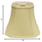 HomeRoots 10" Slanted Square Bell Monay Shantung Lampshade in Antique White Finish