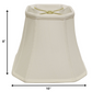 HomeRoots 10" Slanted Square Bell Monay Shantung Lampshade in White Finish