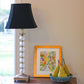 HomeRoots 10" Slanted Square Bell No Slub Lampshade in Black Finish With Bronze Lining