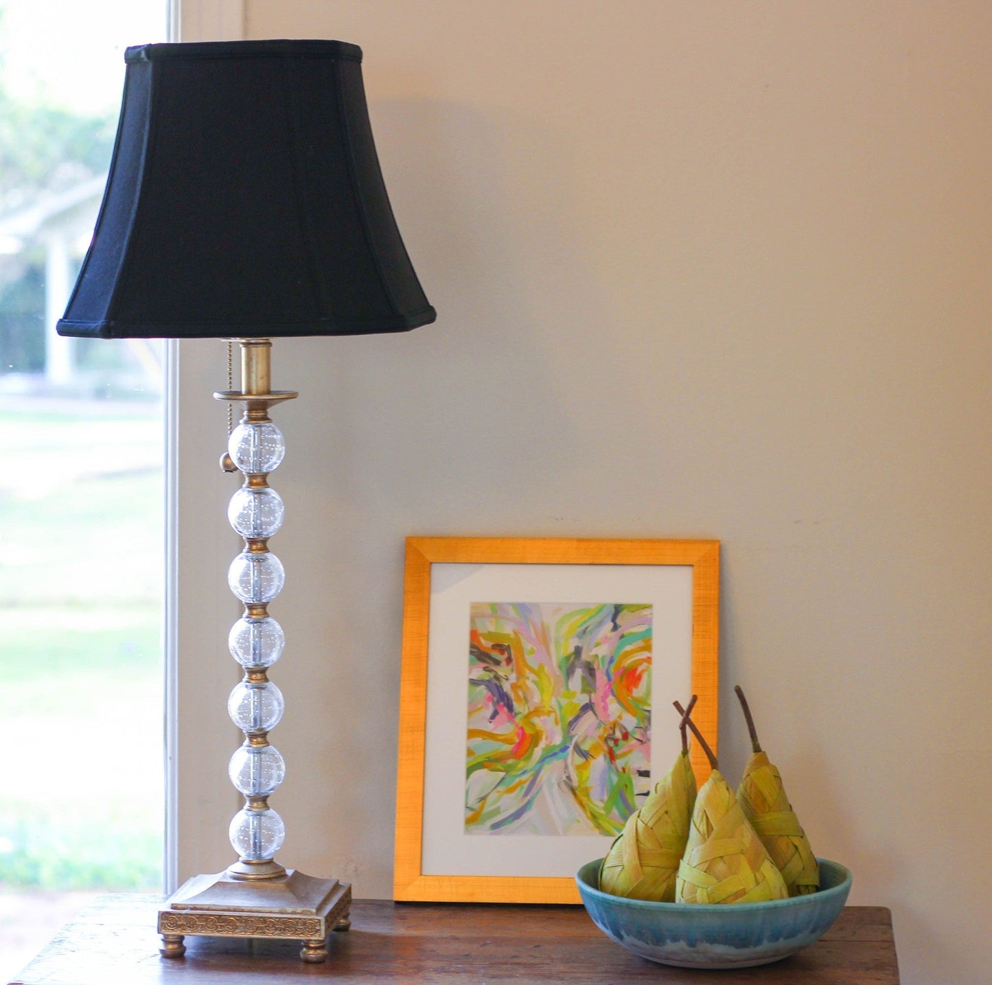 HomeRoots 10" Slanted Square Bell No Slub Lampshade in Black Finish With Bronze Lining