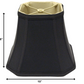 HomeRoots 10" Slanted Square Bell No Slub Lampshade in Black Finish With Bronze Lining