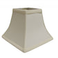 HomeRoots 10" Square Bell No Slub Lampshade in Ivory Finish