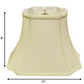 HomeRoots 11" Inverted Rectangle Shantung Lampshade in Ivory Finish