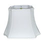 HomeRoots 11" Inverted Rectangle Shantung Lampshade in Snow Finish