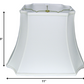 HomeRoots 11" Inverted Rectangle Shantung Lampshade in Snow Finish