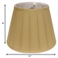 HomeRoots 11" Primrose Slanted Crimped Box Shantung Lampshade in Camel Finish