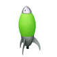 HomeRoots 11" Rocket Shaped Table Lamp With Green and Silver Finish