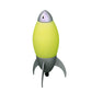 HomeRoots 11" Rocket Shaped Table Lamp in Yellow and Silver Finish