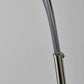 HomeRoots 11" x 46" x 82" Metal Arc Lamp With Brushed Steel Finish