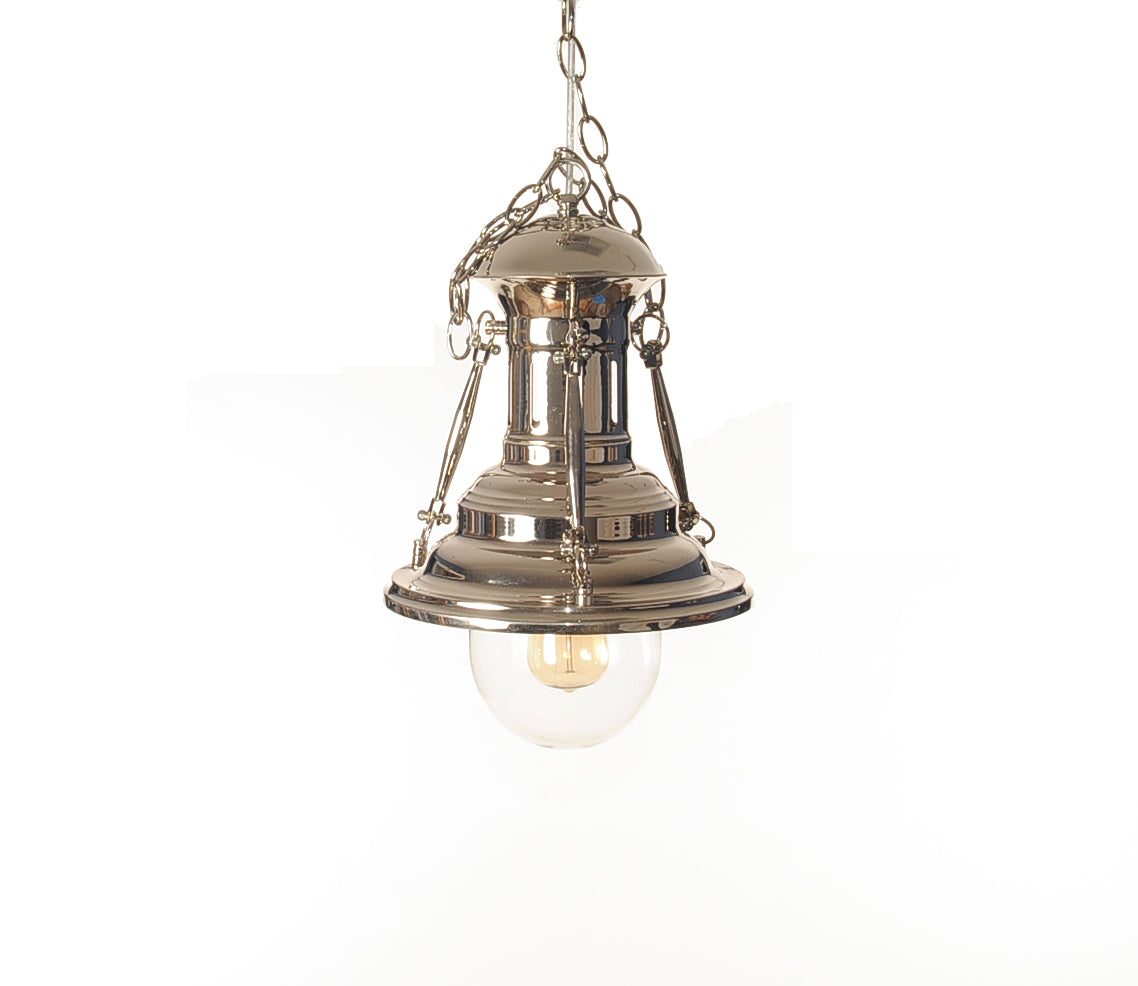 HomeRoots 11.5" x 11.5" x 54" Industrial Pendant Lamp in White Finish