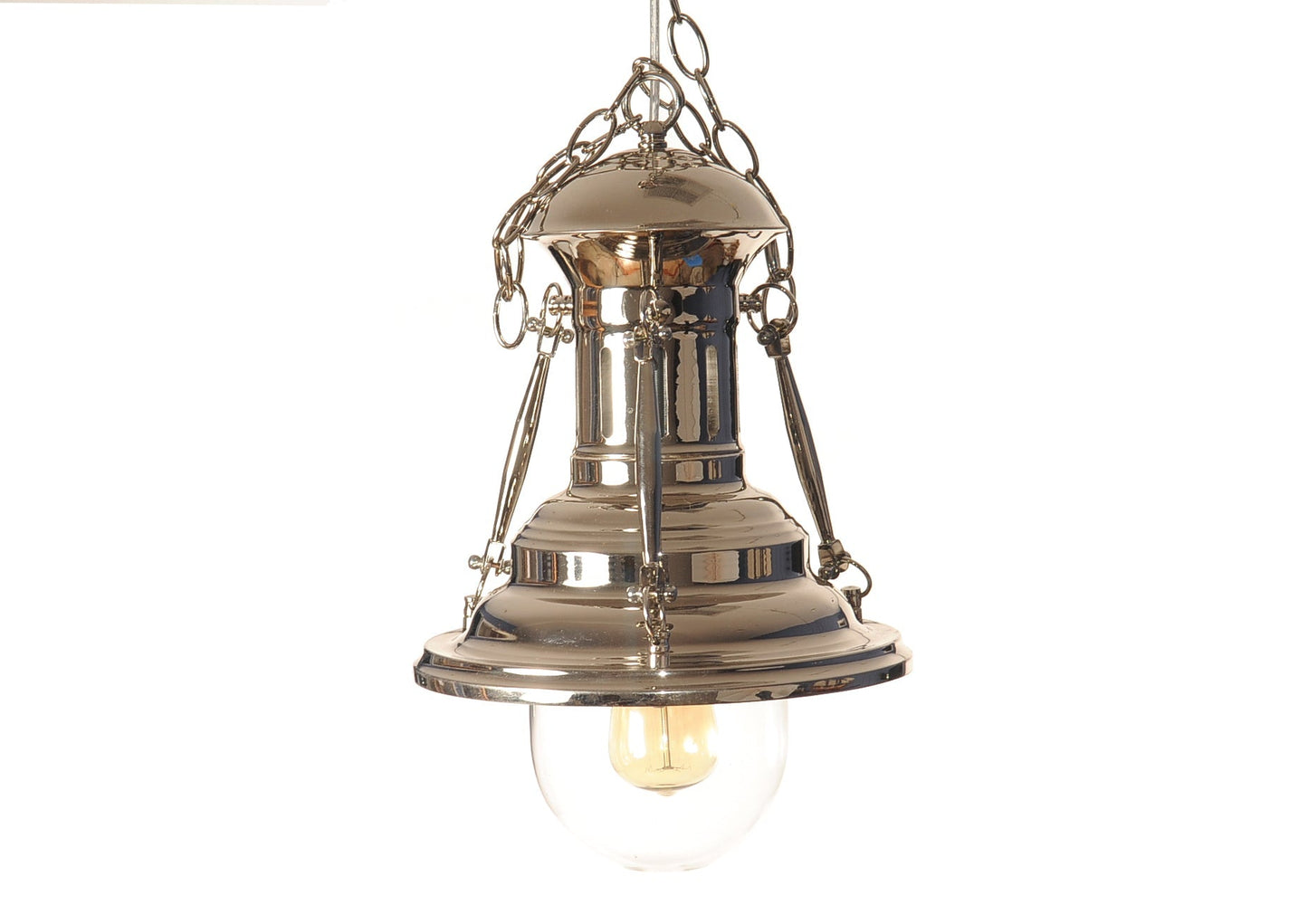 HomeRoots 11.5" x 11.5" x 54" Industrial Pendant Lamp in White Finish