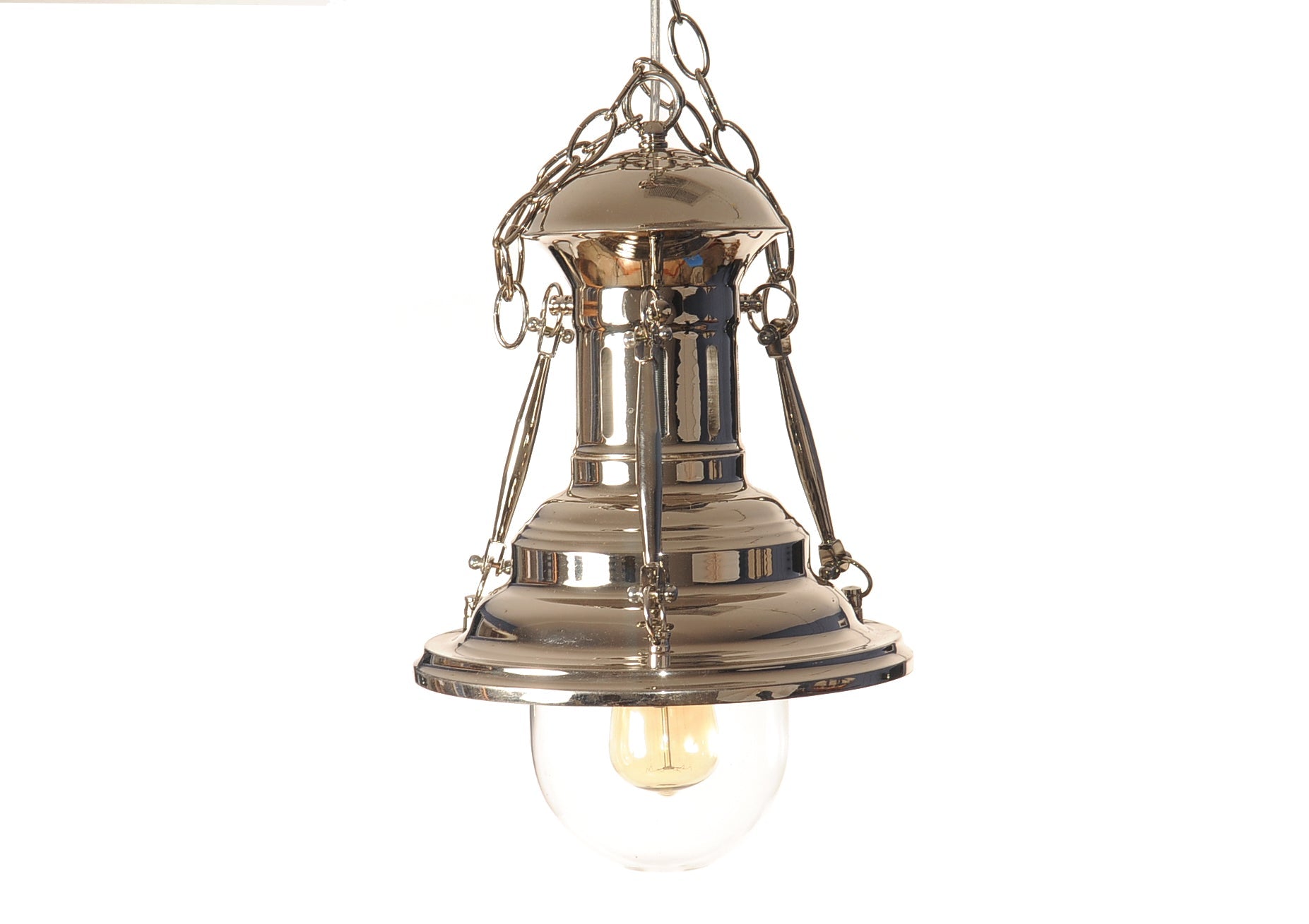 HomeRoots 11.5" x 11.5" x 54" Industrial Pendant Lamp in White Finish