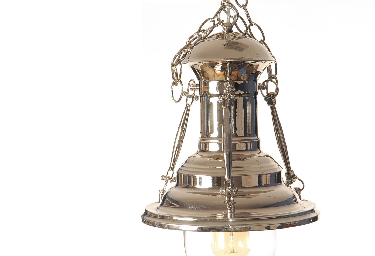 HomeRoots 11.5" x 11.5" x 54" Industrial Pendant Lamp in White Finish