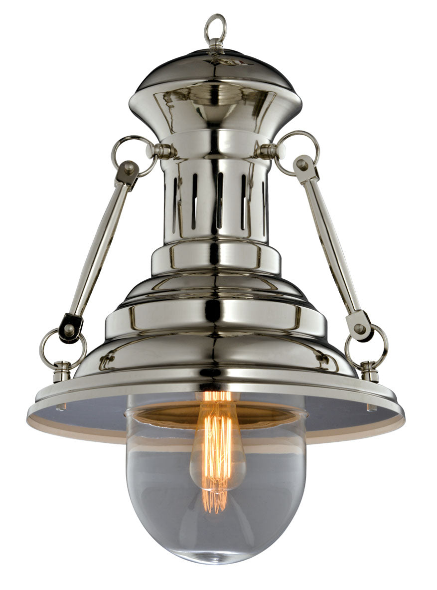 HomeRoots 11.5" x 11.5" x 54" Industrial Pendant Lamp in White Finish