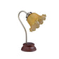 HomeRoots 12" Bedside Table Lamp With Bell Shade in Brown Finish