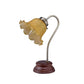 HomeRoots 12" Bedside Table Lamp With Bell Shade in Brown Finish
