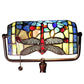 HomeRoots 12" Blue Dragonfly Accent Lamp In Bronze Finish