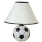 HomeRoots 12" Ceramic Soccer Shaped Table Lamp With White Shade