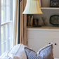 HomeRoots 12" Drum Monay Shantung Lampshade in Antique White Finish