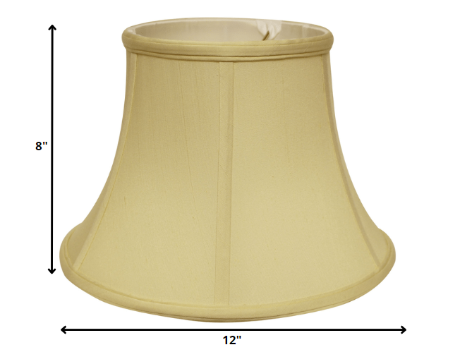 HomeRoots 12" Drum Monay Shantung Lampshade in Antique White Finish