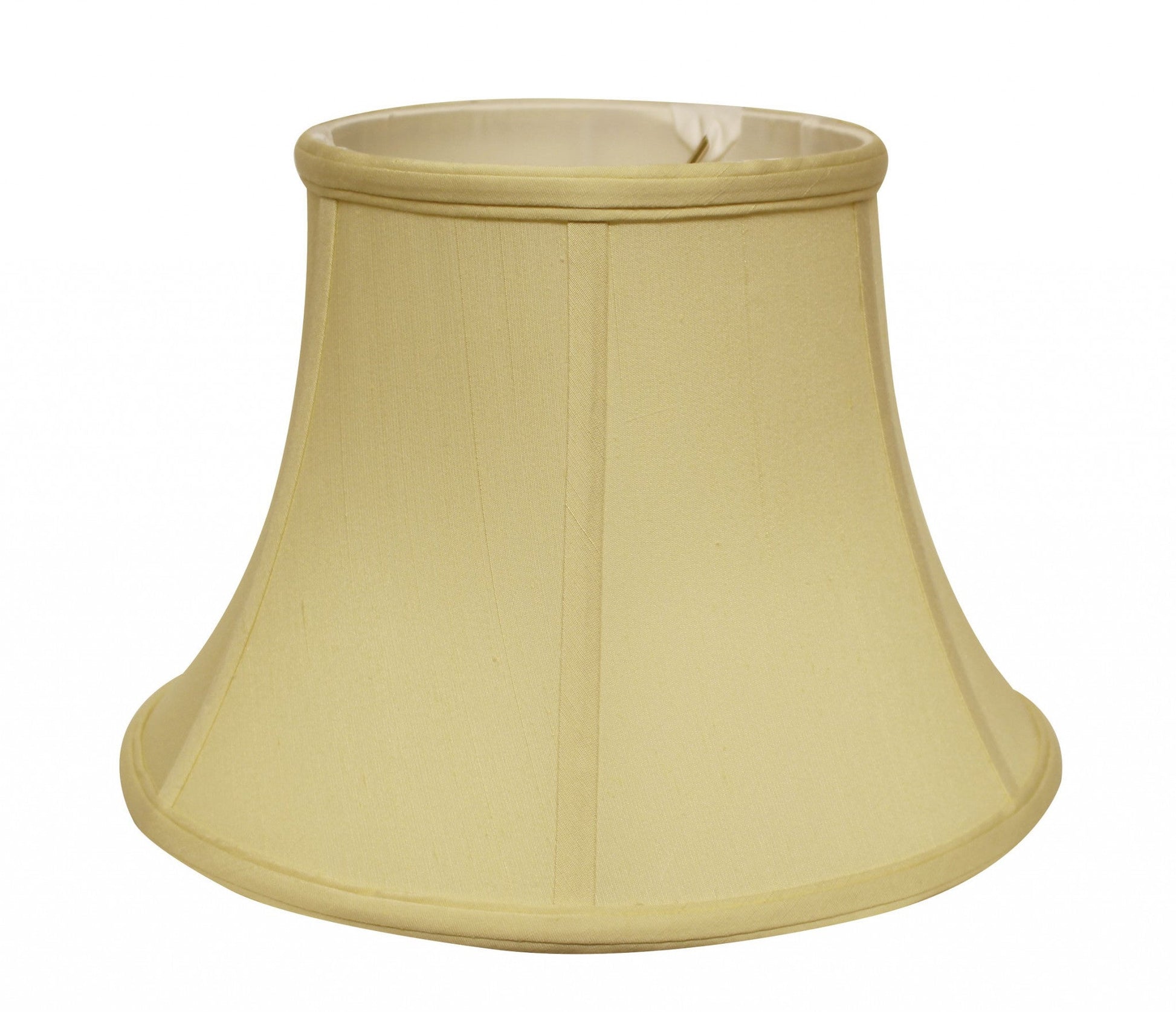 HomeRoots 12" Drum Monay Shantung Lampshade in Antique White Finish