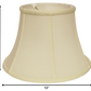 HomeRoots 12" Drum Monay Shantung Lampshade in Ivory Finish