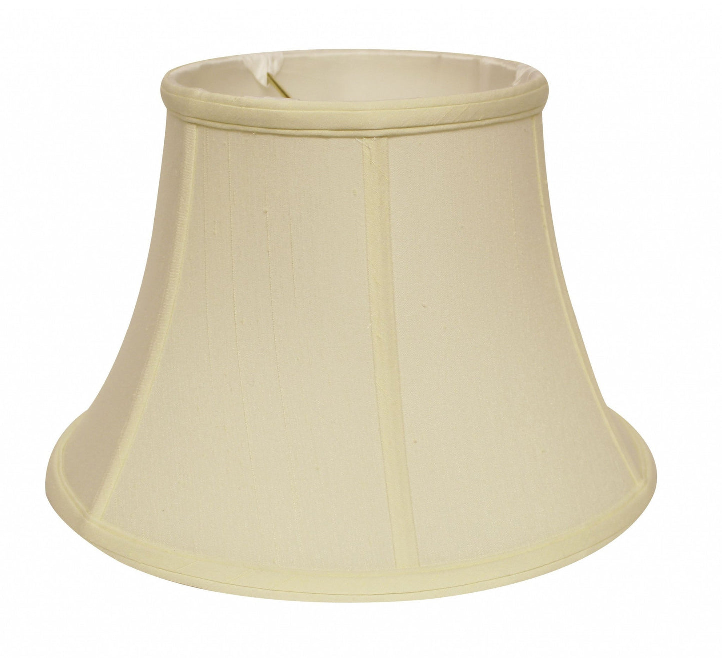 HomeRoots 12" Drum Monay Shantung Lampshade in Ivory Finish